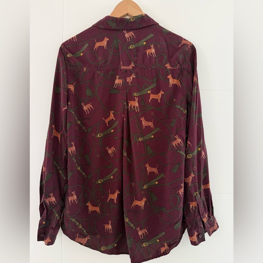 beachlunchlounge Dog Motif Button Down Shirt, size medium. - Picture 6 of 8